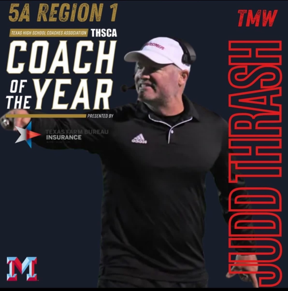 Judd Thrash, THSCA Region 1 5A Coach of the Year